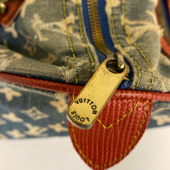 Louis Vuitton vintage denim bag with chain handles - Picture 6 of 14